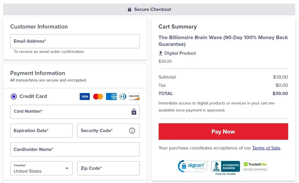 billionaire-brain-wave-checkout-page